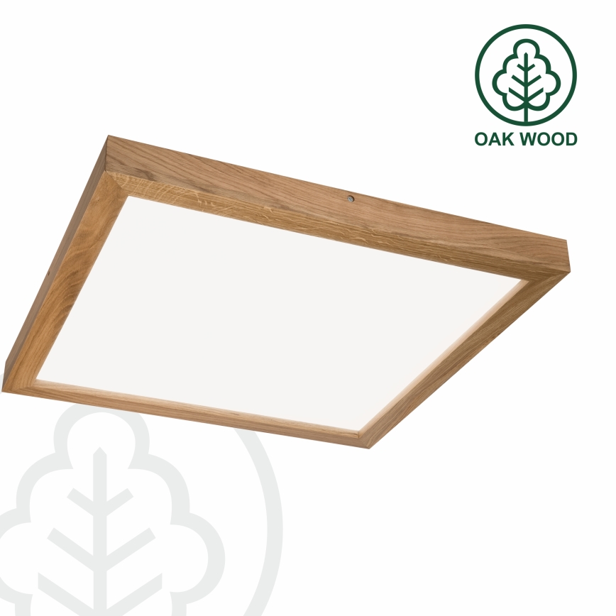 Brilagi - LED Aptumšojama vannas istabas griestu lampa WOODY FRAME LED/50W/230V ozols 60x60 cm 3000-6000K IP44 + tālvadības pults