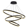 Brilagi - LED Aptumšojama lustra ar auklu CIRCLE LED/125W/230V 3000-6500K melna + tālvadības pults