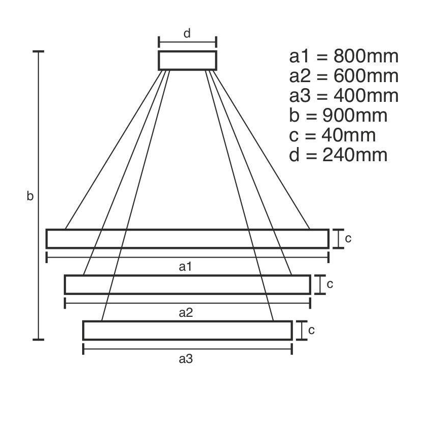 Brilagi - LED Aptumšojama lustra ar auklu CIRCLE LED/125W/230V 3000-6500K melna + tālvadības pults