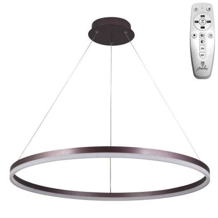 Brilagi - LED Aptumšojama lustra ar auklu CIRCLE LED/55W/230V 3000-6500K brūna + tālvadības pults