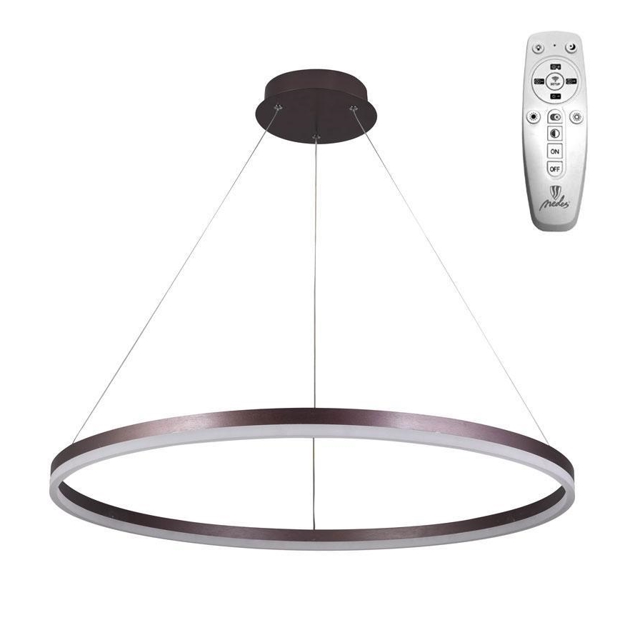 Brilagi - LED Aptumšojama lustra ar auklu CIRCLE LED/55W/230V 3000-6500K brūna + tālvadības pults