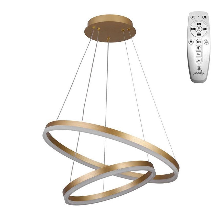 Brilagi - LED Aptumšojama lustra ar auklu CIRCLE LED/70W/230V 3000-6500K zelta + tālvadības pults