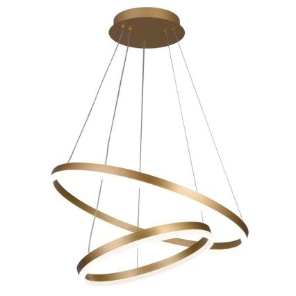 Brilagi - LED Aptumšojama lustra ar auklu CIRCLE LED/70W/230V 3000-6500K zelta + tālvadības pults