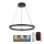 Brilagi - LED Aptumšojama lustra ar auklu CIRCLE LED/85W/230V 3000-6500K melna + tālvadības pults