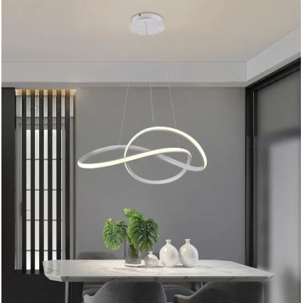 Brilagi - LED Aptumšojama lustra ar auklu COSMOWAVE LED/70W/230V 3000-6500K balta + tālvadības pults