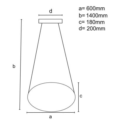 Brilagi - LED Aptumšojama lustra ar auklu COSMOWAVE LED/70W/230V 3000-6500K balta + tālvadības pults