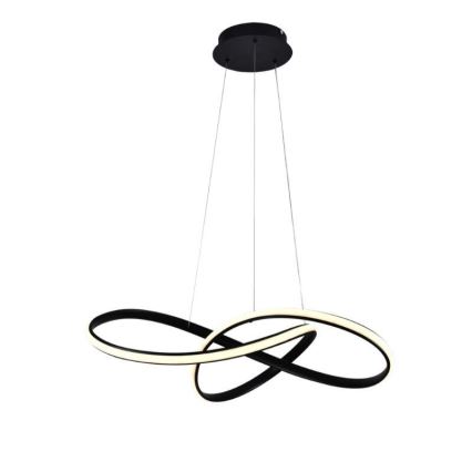 Brilagi - LED Aptumšojama lustra ar auklu COSMOWAVE LED/70W/230V melna + tālvadības pults