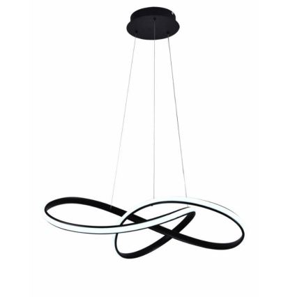 Brilagi - LED Aptumšojama lustra ar auklu COSMOWAVE LED/70W/230V melna + tālvadības pults