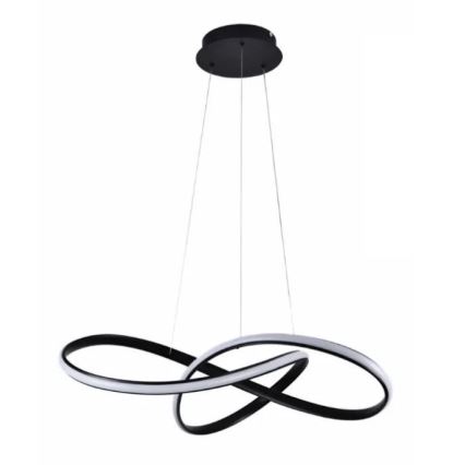 Brilagi - LED Aptumšojama lustra ar auklu COSMOWAVE LED/70W/230V melna + tālvadības pults
