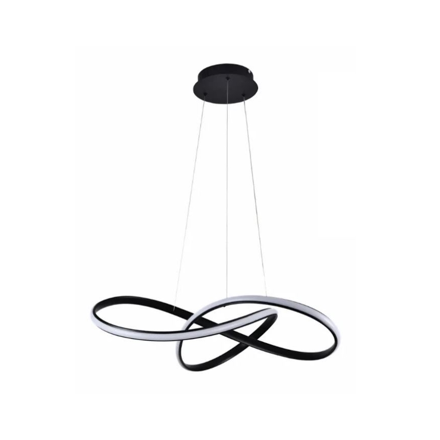 Brilagi - LED Aptumšojama lustra ar auklu COSMOWAVE LED/70W/230V melna + tālvadības pults