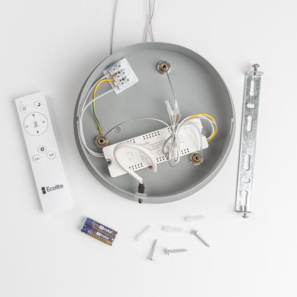 Brilagi - LED Aptumšojama lustra ar auklu FALCON LED/40W/230V 3000-6500K d. 45 cm pelēka + tālvadības pults