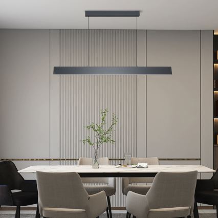 Brilagi - LED Aptumšojama lustra ar auklu SLIMLINE LED/40W/230V 3000-6000K antracīta + tālvadības pults