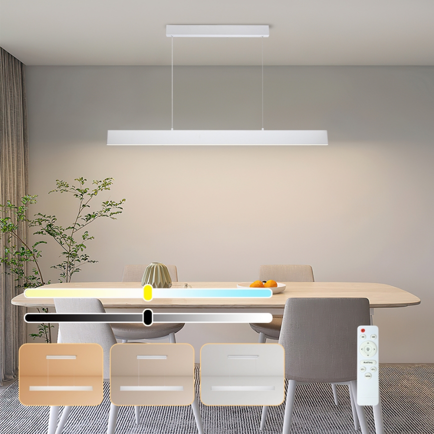 Brilagi - LED Aptumšojama lustra ar auklu SLIMLINE LED/40W/230V 3000-6000K balta + tālvadības pults