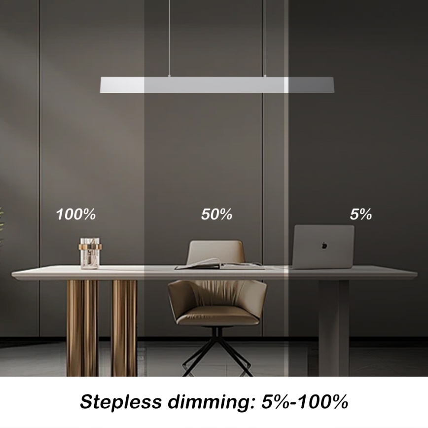 Brilagi - LED Aptumšojama lustra ar auklu SLIMLINE LED/40W/230V 3000-6000K balta + tālvadības pults
