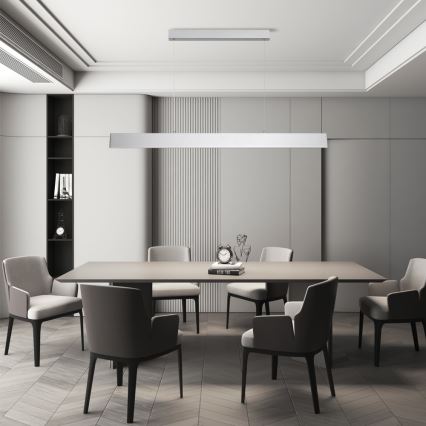 Brilagi - LED Aptumšojama lustra ar auklu SLIMLINE LED/40W/230V 3000-6000K sudraba + tālvadības pults