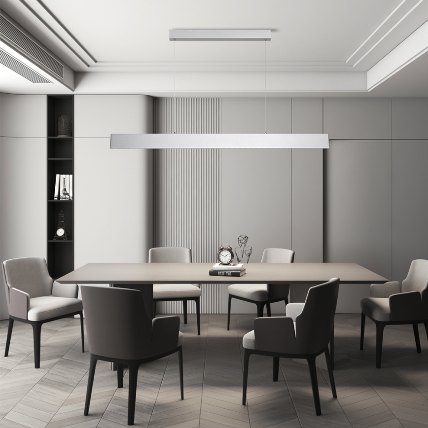 Brilagi - LED Aptumšojama lustra ar auklu SLIMLINE LED/40W/230V 3000-6000K sudraba + tālvadības pults