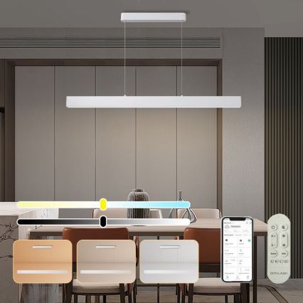 Brilagi - LED Aptumšojama lustra ar auklu SLEEKLINE SMART LED/40W/230V 3000-6000K Wi-Fi Tuya balta + tālvadības pults