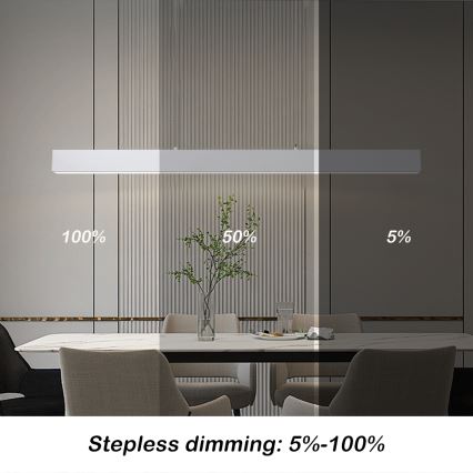 Brilagi - LED Aptumšojama lustra ar auklu SLEEKLINE SMART LED/40W/230V 3000-6000K Wi-Fi Tuya balta + tālvadības pults
