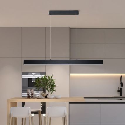 Brilagi - LED Aptumšojama lustra ar auklu SLEEKLINE SMART LED/40W/230V 3000-6000K Wi-Fi Tuya melna + tālvadības pults