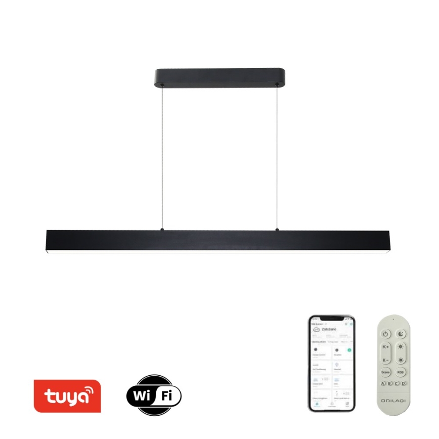 Brilagi - LED Aptumšojama lustra ar auklu SLEEKLINE SMART LED/40W/230V 3000-6000K Wi-Fi Tuya melna + tālvadības pults