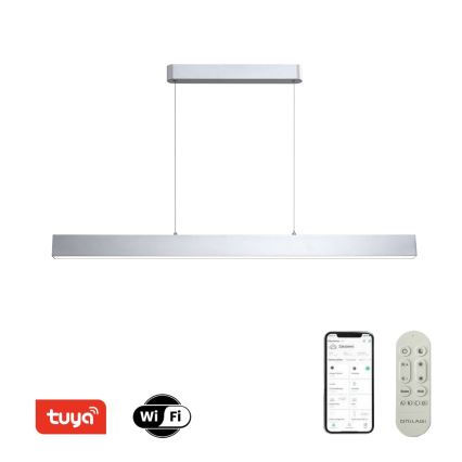 Brilagi - LED Aptumšojama lustra ar auklu SLEEKLINE SMART LED/40W/230V 3000-6000K Wi-Fi Tuya sudraba + tālvadības pults