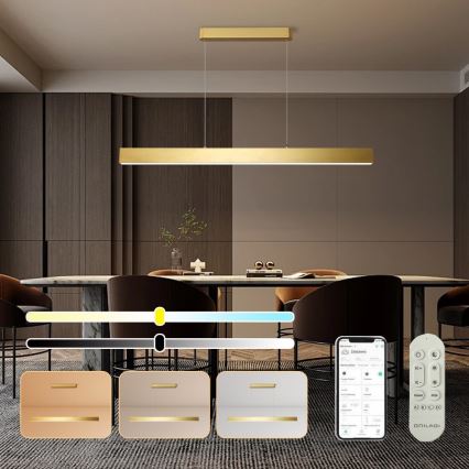 Brilagi - LED Aptumšojama lustra ar auklu SLEEKLINE SMART LED/40W/230V 3000-6000K Wi-Fi Tuya zelta + tālvadības pults