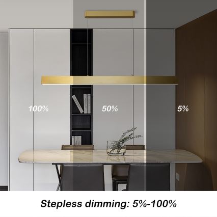 Brilagi - LED Aptumšojama lustra ar auklu SLEEKLINE SMART LED/40W/230V 3000-6000K Wi-Fi Tuya zelta + tālvadības pults