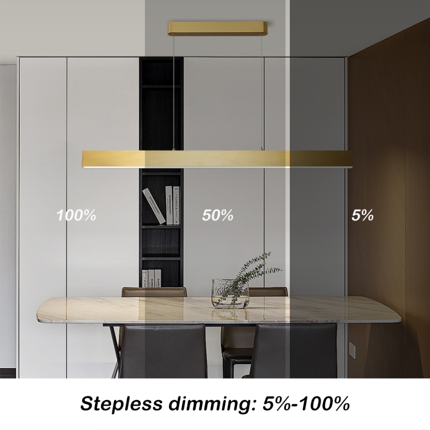 Brilagi - LED Aptumšojama lustra ar auklu SLEEKLINE SMART LED/40W/230V 3000-6000K Wi-Fi Tuya zelta + tālvadības pults