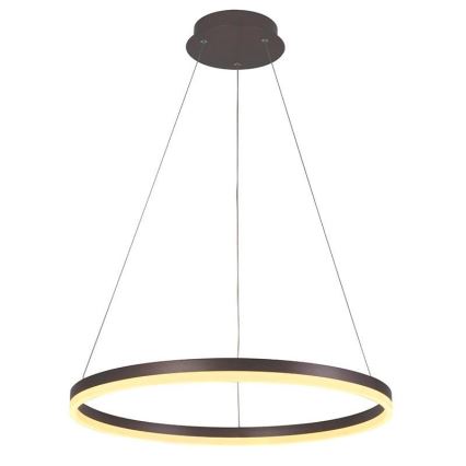Brilagi - LED pakaramais gaismeklis ar regulējamu spilgtumu uz kabeļa CIRCLE LED/42W/230V 3000-6500K pr. 60 cm brūns + tālvadības pults