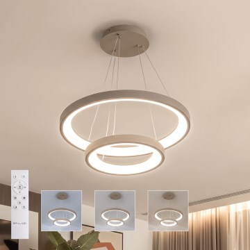 BRILAGI - LED Aptumšojama lustra uz troses FALCON SLIM LED/68W/230V 3000-6500K Ø 50 cm bēša + tālvadība