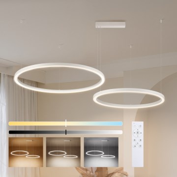 Brilagi - LED aptumšojama lustra uz troses PORTOFINO LED/98W/230V 3000-6000K balta + ar tālvadības pulti