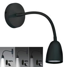 Brilagi - LED Aptumšojama maza sienas lampa LED/4W/230V melna