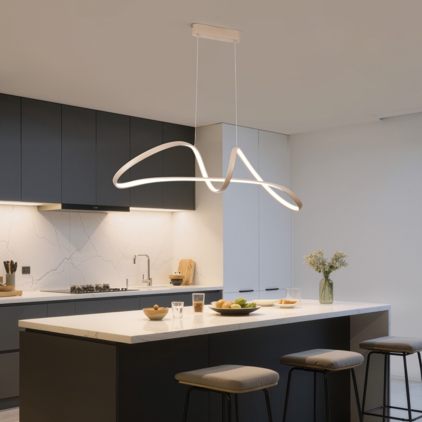 Brilagi - LED aptumšojama pakaramā lampa uz troses TWISTER LED/60W/230V 3000-6000K bēša + ar tālvadības pulti