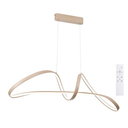 Brilagi - LED aptumšojama pakaramā lampa uz troses TWISTER LED/60W/230V 3000-6000K bēša + ar tālvadības pulti