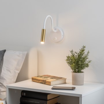 Brilagi - LED Aptumšojama pielāgojama sienas lampa MAYA 1xG9/4W/230V balta/zelta 2700-6500K Wi-Fi Tuya
