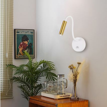 Brilagi - LED Aptumšojama pielāgojama sienas lampa MAYA 1xG9/4W/230V balta/zelta 2700-6500K Wi-Fi Tuya