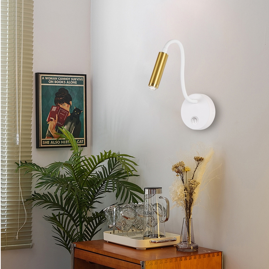 Brilagi - LED Aptumšojama pielāgojama sienas lampa MAYA 1xG9/4W/230V balta/zelta 2700-6500K Wi-Fi Tuya