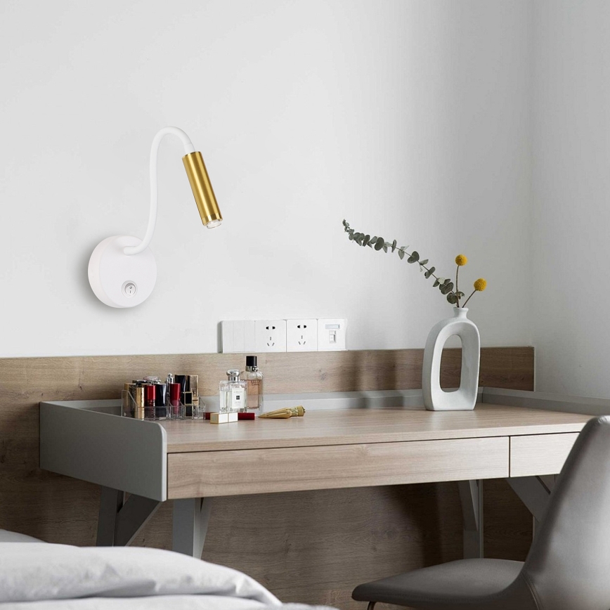 Brilagi - LED Aptumšojama pielāgojama sienas lampa MAYA 1xG9/4W/230V balta/zelta 2700-6500K Wi-Fi Tuya