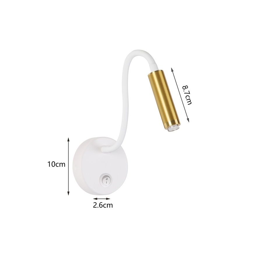 Brilagi - LED Aptumšojama pielāgojama sienas lampa MAYA 1xG9/4W/230V balta/zelta 2700-6500K Wi-Fi Tuya