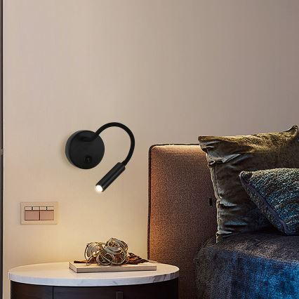 Brilagi - LED Aptumšojama pielāgojama sienas lampa MAYA 1xG9/4W/230V melna 2700-6500K Wi-Fi Tuya