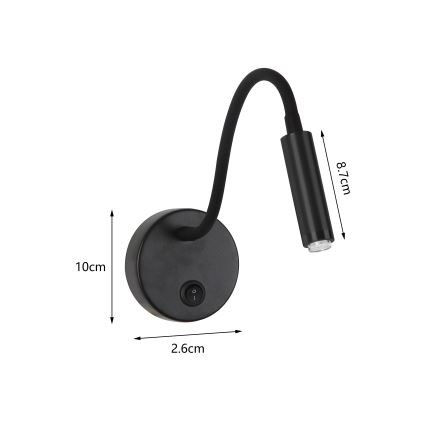 Brilagi - LED Aptumšojama pielāgojama sienas lampa MAYA 1xG9/4W/230V melna 2700-6500K Wi-Fi Tuya