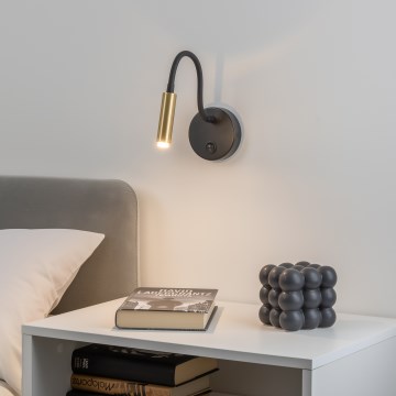 Brilagi - LED Aptumšojama pielāgojama sienas lampa MAYA 1xG9/4W/230V melna/zelta 2700-6500K Wi-Fi Tuya