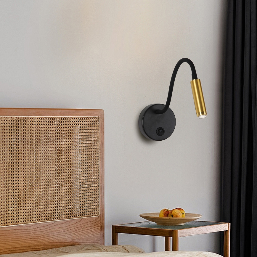 Brilagi - LED Aptumšojama pielāgojama sienas lampa MAYA 1xG9/4W/230V melna/zelta 2700-6500K Wi-Fi Tuya