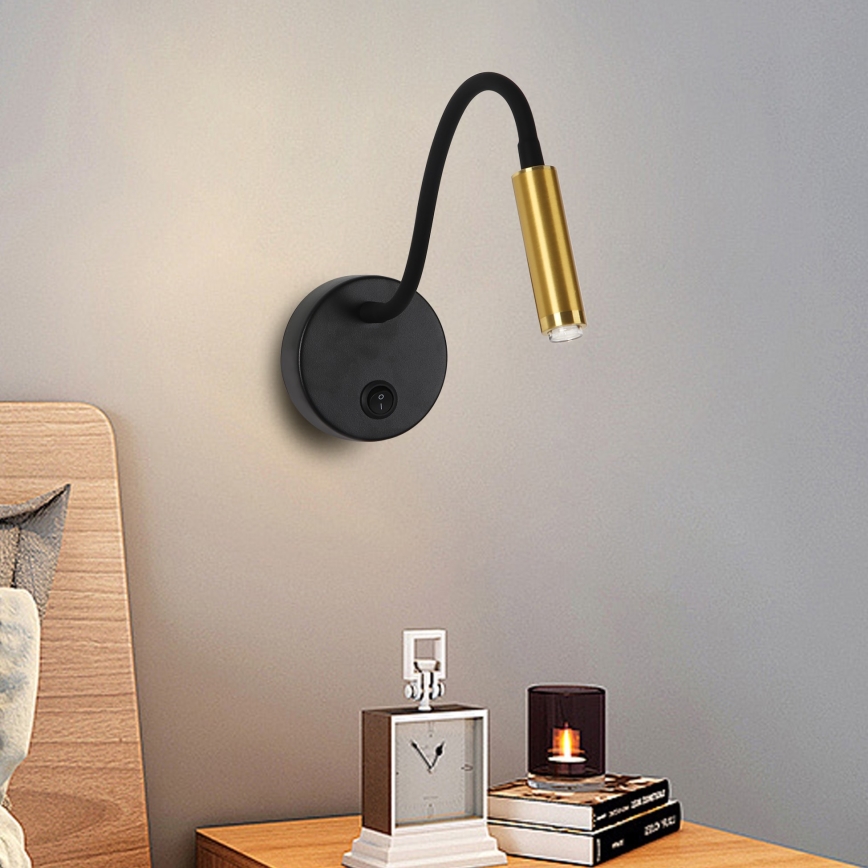 Brilagi - LED Aptumšojama pielāgojama sienas lampa MAYA 1xG9/4W/230V melna/zelta 2700-6500K Wi-Fi Tuya