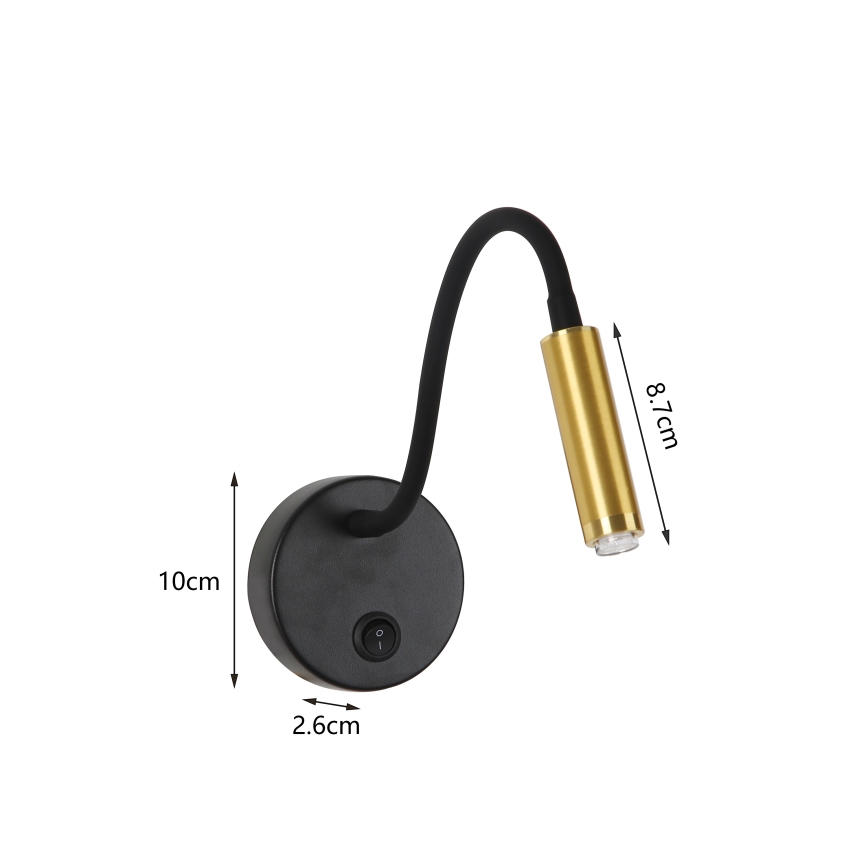 Brilagi - LED Aptumšojama pielāgojama sienas lampa MAYA 1xG9/4W/230V melna/zelta 2700-6500K Wi-Fi Tuya
