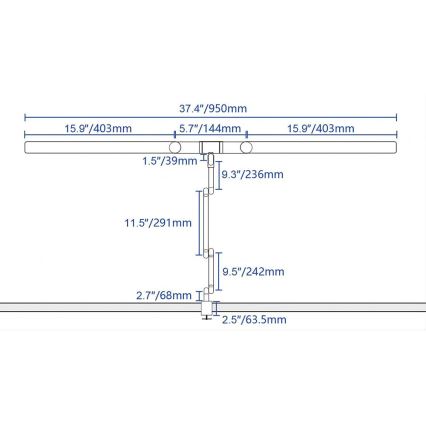 Brilagi - LED Aptumšojama skārienvadāma pielāgojama galda lampa VARIO LED/24W/230V 3000-6500K CRI 92 balta