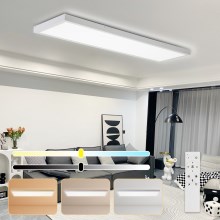 Brilagi - LED Aptumšojama vannas istabas griestu lampa FRAME SMART LED/50W/230V 3000-6000K IP44 balta + tālvadības pults