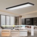Brilagi - LED Aptumšojama vannas istabas griestu lampa FRAME SMART LED/50W/230V 30x120 cm 3000-6000K IP44 melna + tālvadības pults