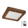 Brilagi - LED Aptumšojama vannas istabas griestu lampa WOODY FRAME LED/24W/230V ozols ķirsis 30x30 cm 3000-6000K IP44 + tālvadības pults