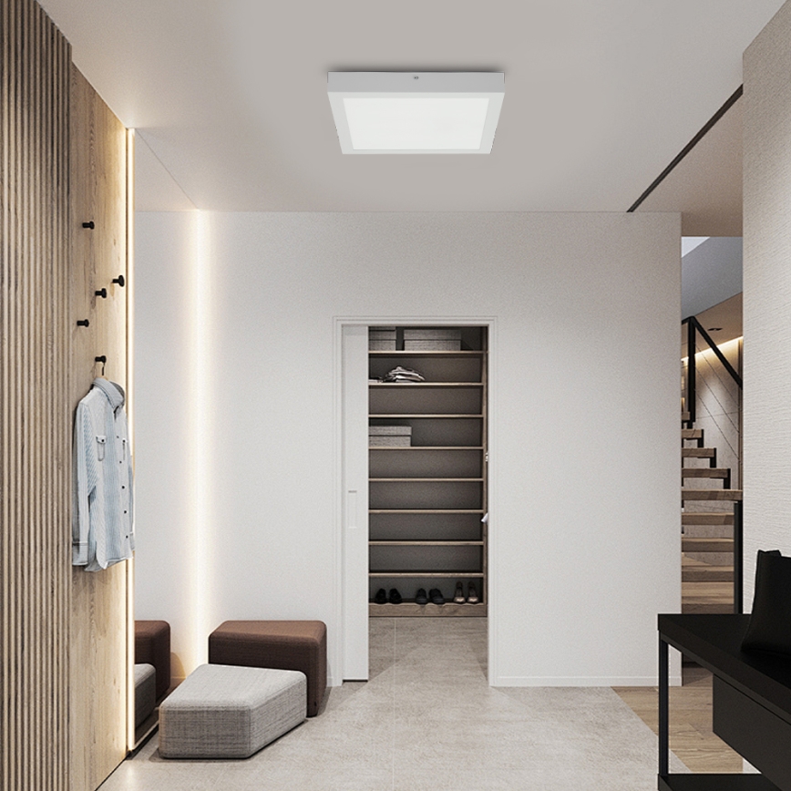 Brilagi - LED Aptumšojama vannas istabas griestu lampa FRAME SMART LED/24W/230V 30x30 cm 3000-6000K IP44 balta + tālvadības pults